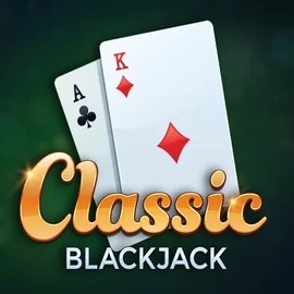 Classic Blackjack logo by Red Tiger Gaming at SpinSahara Casino