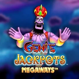 Genie Jackpots Megaways online game logo by Blueprint Gaming on spinsahara.dk