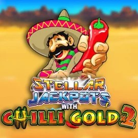 Stellar Jackpots with Chilli Gold x2 online game logo by Lightning Box Game on spinsahara.dk