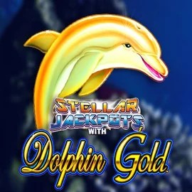 Dolphin Gold with Stellar Jackpots logo by Lightning Box Game SpinSahara Casino